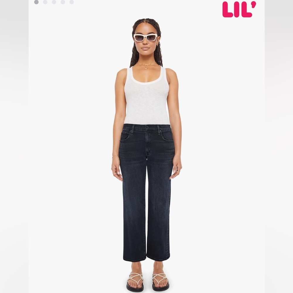 Lil MOTHER Mid Rise Rambler Ankle Jeans darkest blue
